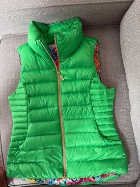 Bright Green Quilted Puffer Vest